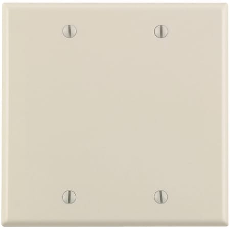 Leviton 2-Gang Standard Thermoset Blank Wall Plate, Light Almond 000-78025